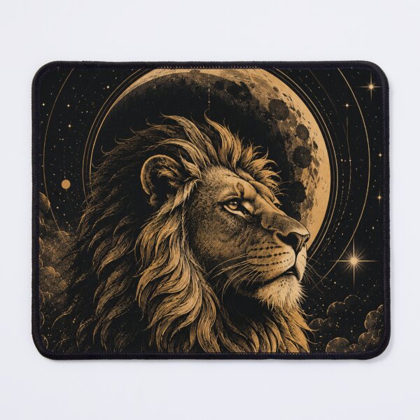 Item preview, Moon Lion | Golden Cosmic King Design designed and sold by LeonixPrint.