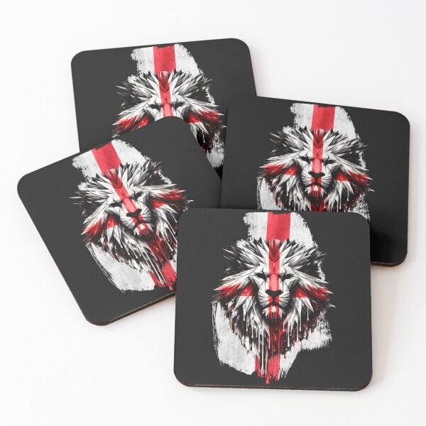 Item preview, England St Geore Lion Wax Face Union Flag | English Patriotic UK Lion Artwork designed and sold by Genius Geek.