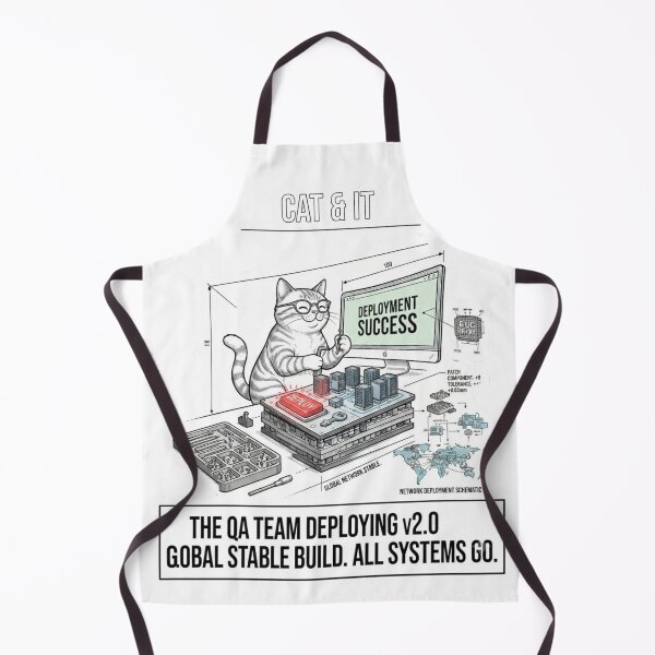 Item preview, Funny Programmer Gift QA Team Deployment Success Cat Developer Shirt designed and sold by Dev Mode.