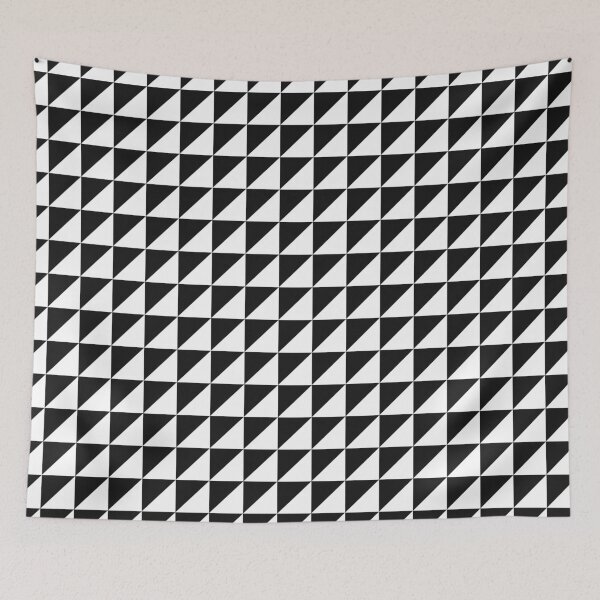 Item preview, Black And White Triangle Mosaic Pattern designed and sold by pattern-archive.