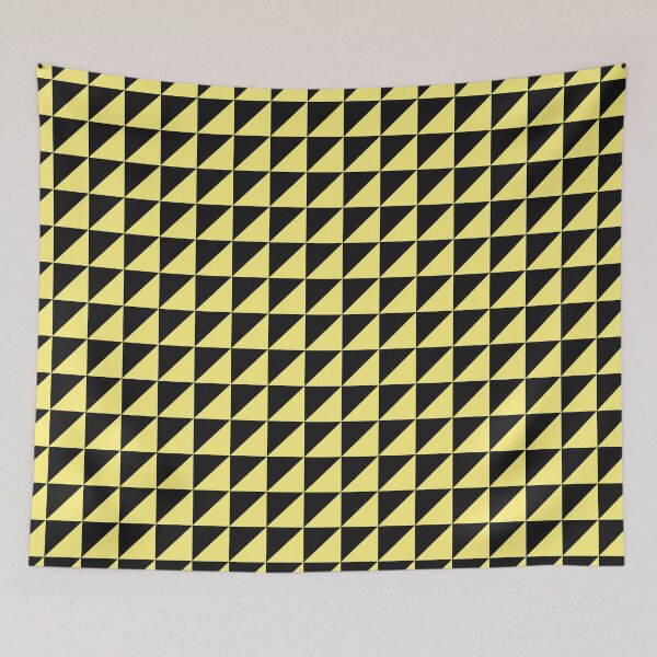 Item preview, Black And Yellow Triangle Mosaic Pattern designed and sold by pattern-archive.