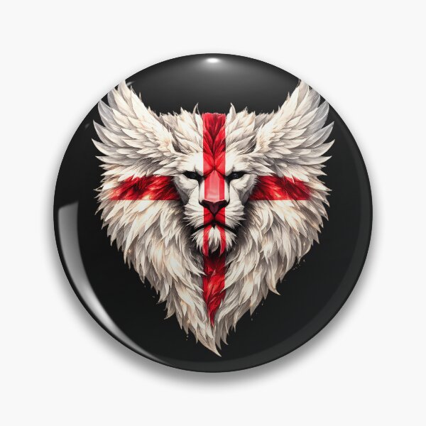 Item preview, England St George Lion Wings Face Union Flag | English Patriotic UK Lion Artwork designed and sold by Genius Geek.
