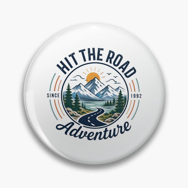 Item preview, Hit The Road Adventure Outdoor Travel Mountains Camping Road Trip 1992 designed and sold by JonesFlora2025.