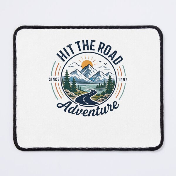 Item preview, Hit The Road Adventure Outdoor Travel Mountains Camping Road Trip 1992 designed and sold by JonesFlora2025.