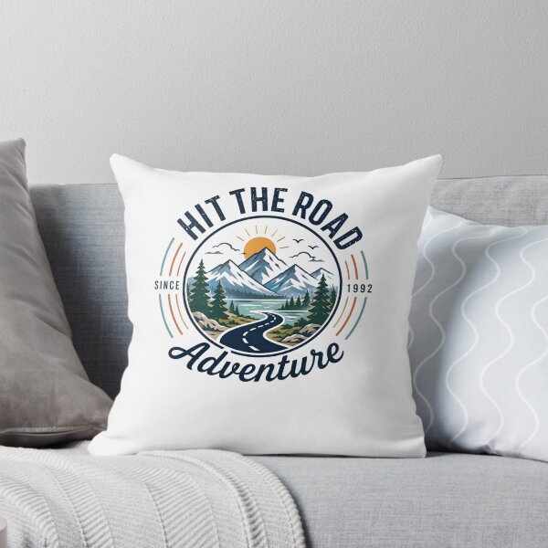 Item preview, Hit The Road Adventure Outdoor Travel Mountains Camping Road Trip 1992 designed and sold by JonesFlora2025.