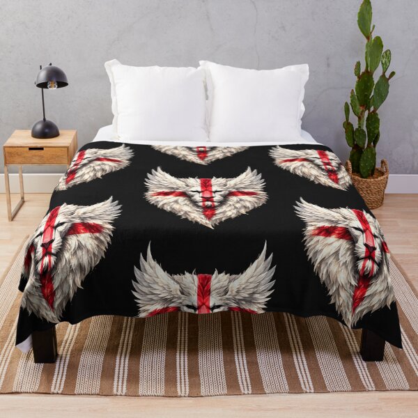 Item preview, England St George Lion Wings Face Union Flag | English Patriotic UK Lion Artwork designed and sold by Genius Geek.