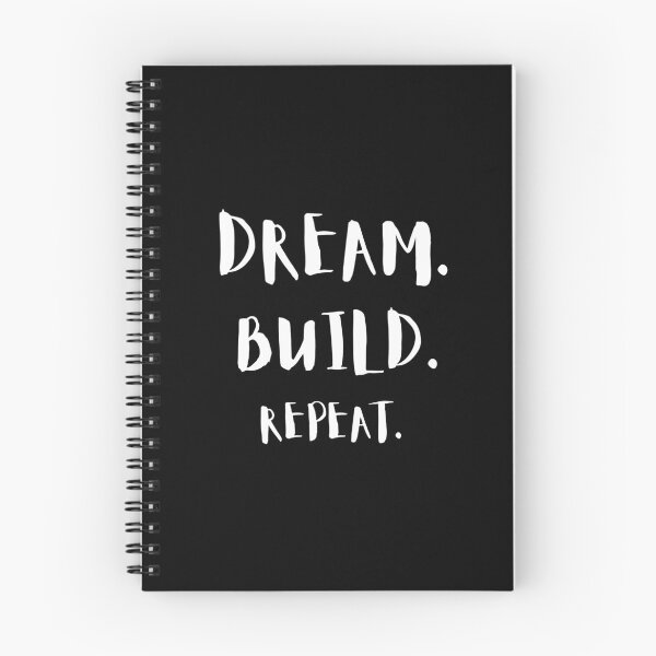 Item preview, Dream. Build. Repeat. – Minimalist Writing WHITE designed and sold by LeonixPrint.