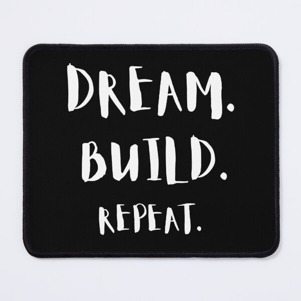 Item preview, Dream. Build. Repeat. – Minimalist Writing WHITE designed and sold by LeonixPrint.