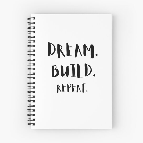 Item preview, Dream. Build. Repeat. – Minimalist Writing BLACK designed and sold by LeonixPrint.