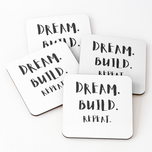 Item preview, Dream. Build. Repeat. – Minimalist Writing BLACK designed and sold by LeonixPrint.
