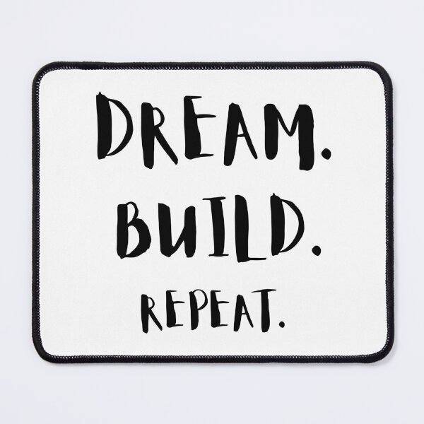 Item preview, Dream. Build. Repeat. – Minimalist Writing BLACK designed and sold by LeonixPrint.