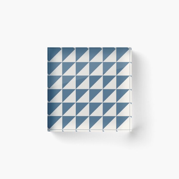 Item preview, Blue And Cream Triangle Mosaic Pattern designed and sold by pattern-archive.