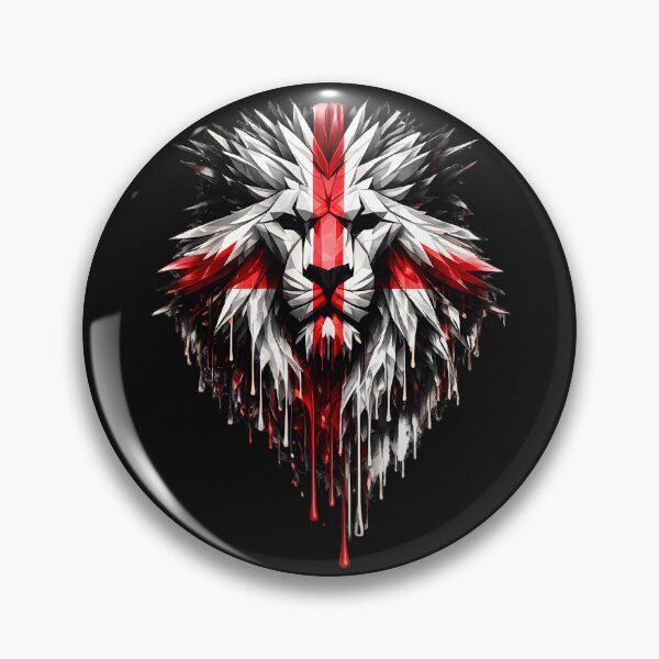 Item preview, England British Lion wax Face Union Flag | English Patriotic UK Lion Artwork designed and sold by Genius Geek.