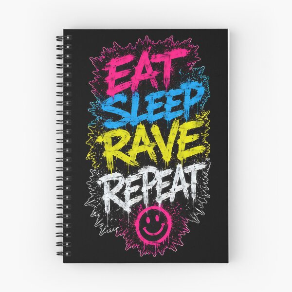 Item preview, Eat Sleep Rave Repeat – Neon Graffiti Festival Typography designed and sold by RH Design Lab.