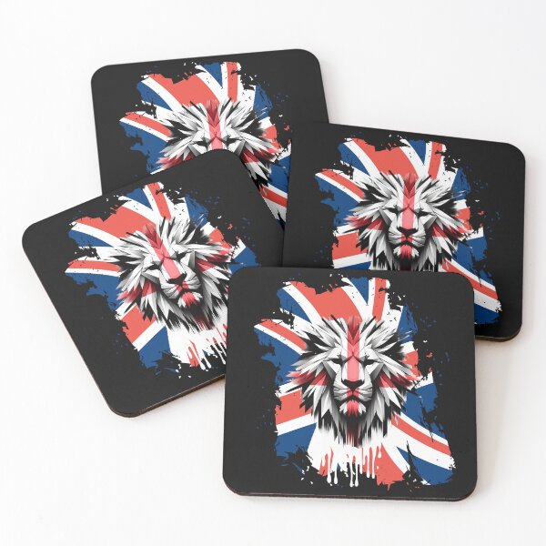 Item preview, England British Lion Face Union Flag | English Patriotic UK Lion Artwork designed and sold by Genius Geek.