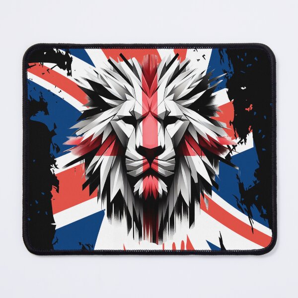 Item preview, England British Lion Face Union Flag | English Patriotic UK Lion Artwork designed and sold by Genius Geek.