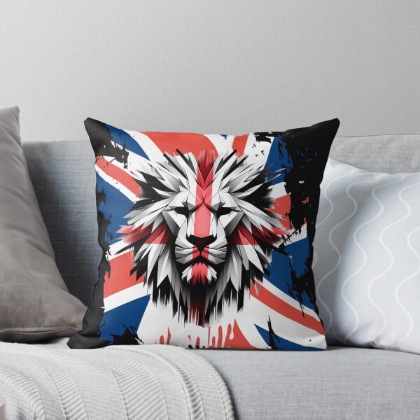 Item preview, England British Lion Face Union Flag | English Patriotic UK Lion Artwork designed and sold by Genius Geek.