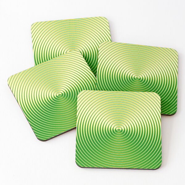Item preview, Abstract Pattern "Green - Gold Circle" designed and sold by Gluecknika.