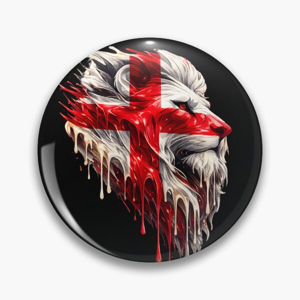 Item preview, England British Lion Face Union Flag | English Patriotic UK Lion Artwork designed and sold by Genius Geek.