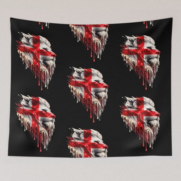Item preview, England British Lion Face Union Flag | English Patriotic UK Lion Artwork designed and sold by Genius Geek.