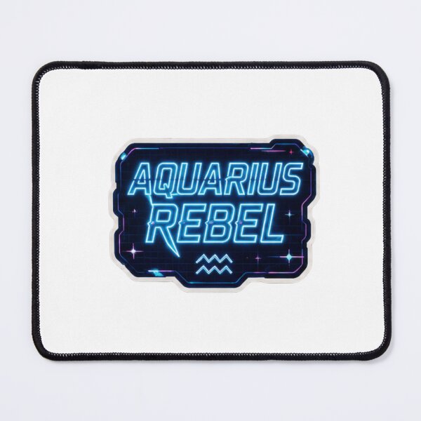 Item preview, Aquarius Rebel Electric Cyberpunk Typography designed and sold by littleearty.
