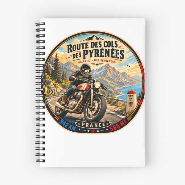 Item preview, Route Des Cols Des Pyrenees Atlantic Mediterranean France Motorcyclist Road Trip Adventure designed and sold by Simsimah26Parks.