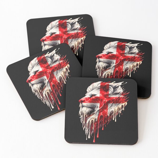 Item preview, England St George Lion Face Union Flag | English Patriotic UK Lion Artwork designed and sold by Genius Geek.