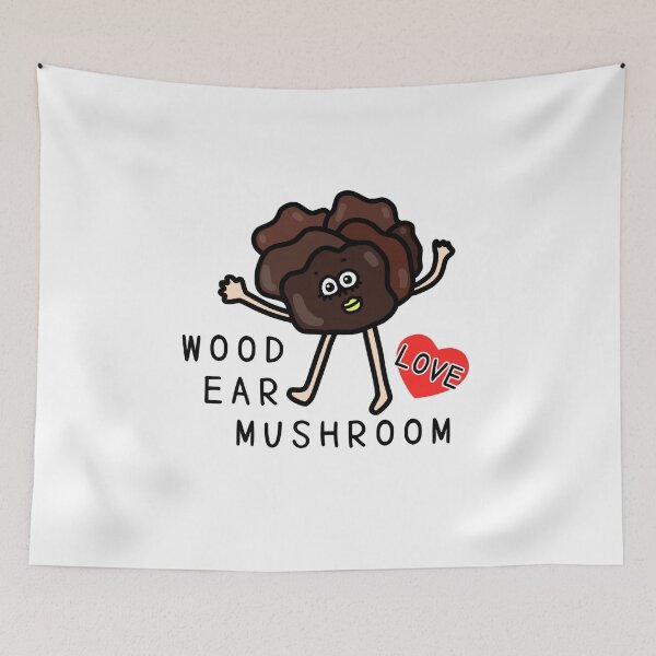 Item preview, Cute I LOVE WOOD EAR MUSHROOM designed and sold by kanaehonkawa.