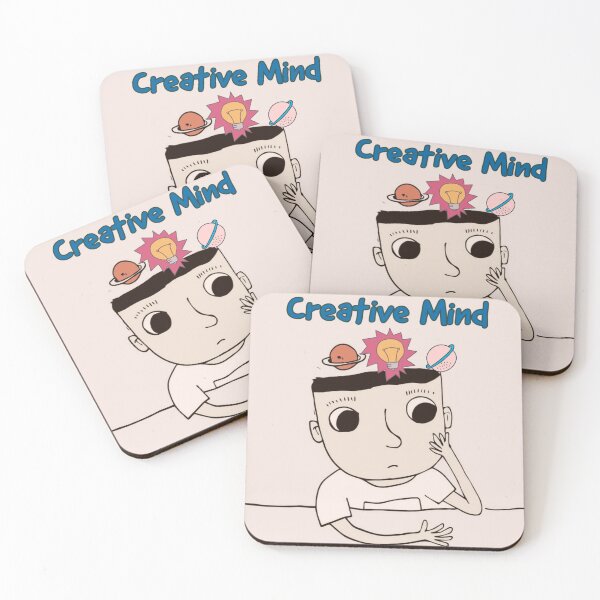 Item preview, Creative Mind -boy with Planets and Idea Bulb Illustration designed and sold by KRVC Studio .