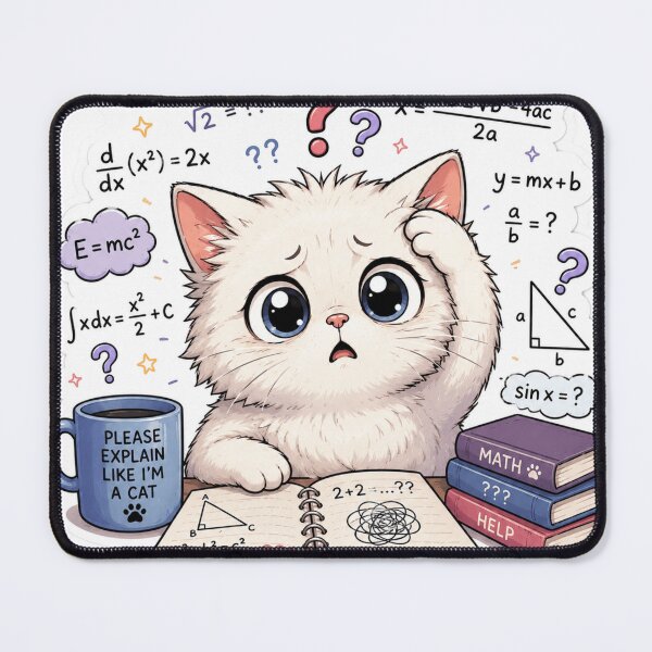 Item preview, Confused Math Kitty Chaos Sticker  designed and sold by Designertanya.