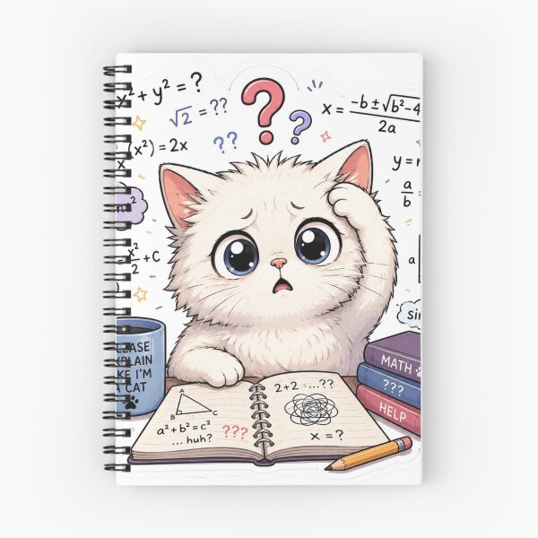 Item preview, Confused Math Kitty Chaos Sticker  designed and sold by Designertanya.