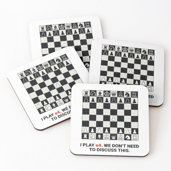 Item preview, I Play e4. We Don't Need to Discuss This – Funny Chess Player Desig designed and sold by Sekla-Studio.