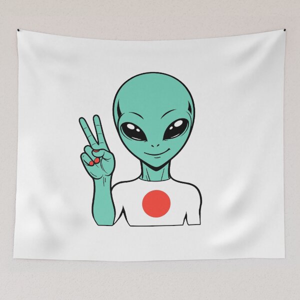 Item preview, Zorgo Japan | Peace Sign Alien | Japan Flag Shirt | Cute Alien Gift | Japan Merchandise designed and sold by The-Visitors.