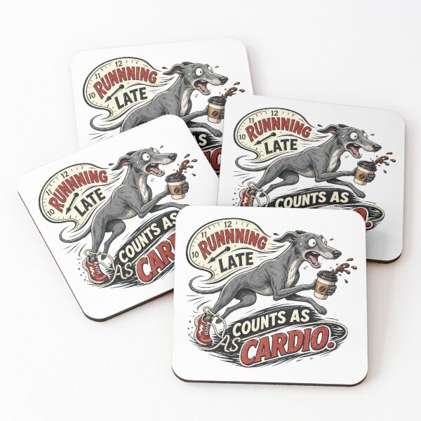 Item preview, Funny Greyhound Coffee Runner Cardio Humor designed and sold by Gentlestate.