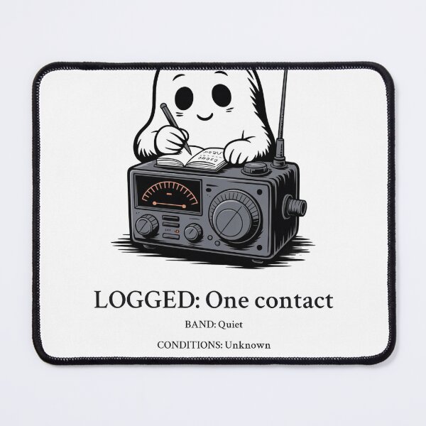 Item preview, Ghost Ham Radio Operator QSO Log Shirt designed and sold by Department of Obscure Studies.