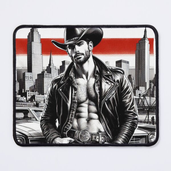 Item preview, Let's Ride - Retro Jersey City Urban Gay Leather Cowboy Gay Art Design designed and sold by ItsAKinkThing.