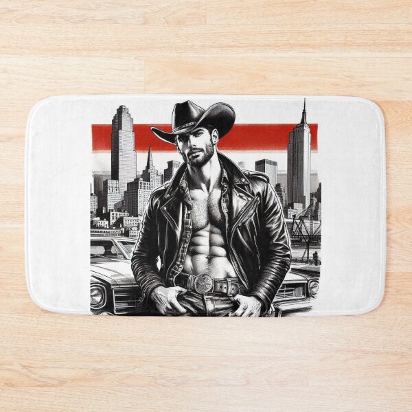 Item preview, Let's Ride - Retro Jersey City Urban Gay Leather Cowboy Gay Art Design designed and sold by ItsAKinkThing.
