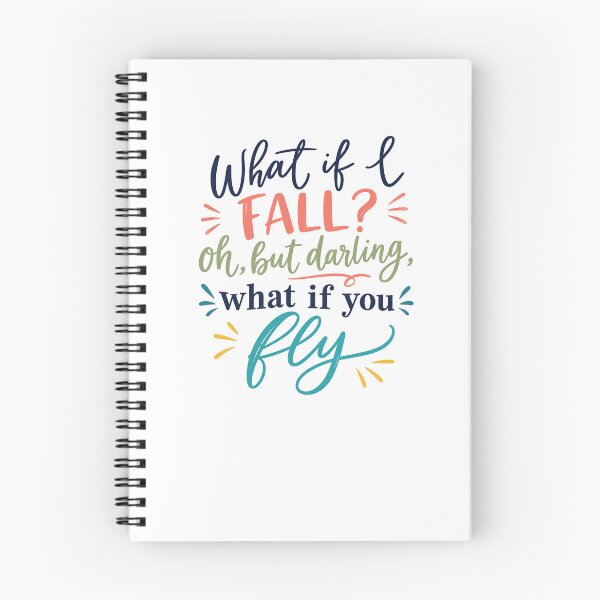 Item preview, What If I Fall? Oh, But Darling, What If You Fly Motivational Quote Inspiration designed and sold by JonesFlora2025.