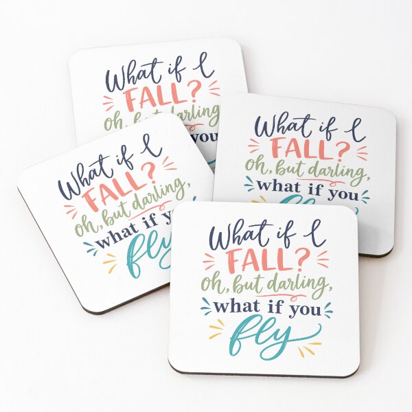 Item preview, What If I Fall? Oh, But Darling, What If You Fly Motivational Quote Inspiration designed and sold by JonesFlora2025.