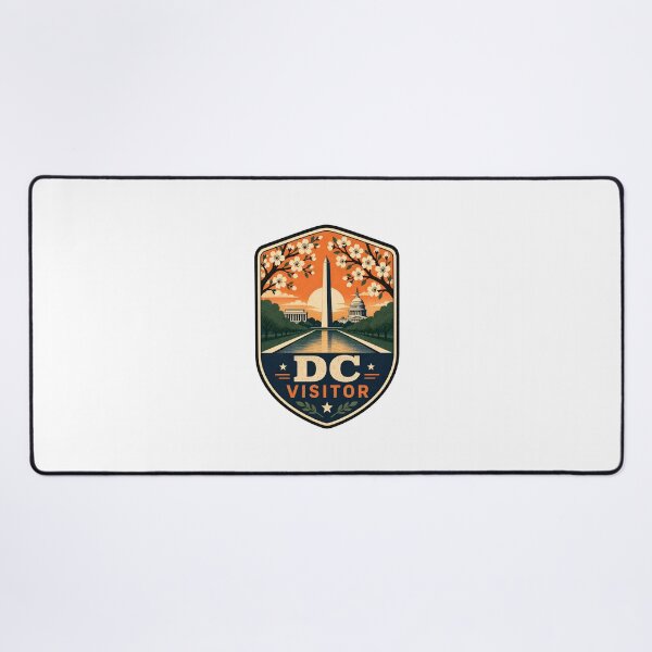 Item preview, Washington DC Visitor Badge – Cherry Blossom Sunset designed and sold by Fenay Designs.