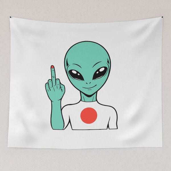 Item preview, Zorgo Japan | Middle Finger Sign Alien | Japan Flag Shirt | Cute Alien Gift | Japan Merchandise designed and sold by The-Visitors.