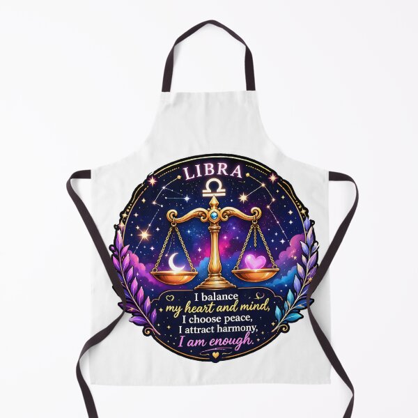 Item preview, Libra I Am Enough Balance Heart Mind Galaxy Affirmation Art designed and sold by Zodiac Celestial Art.
