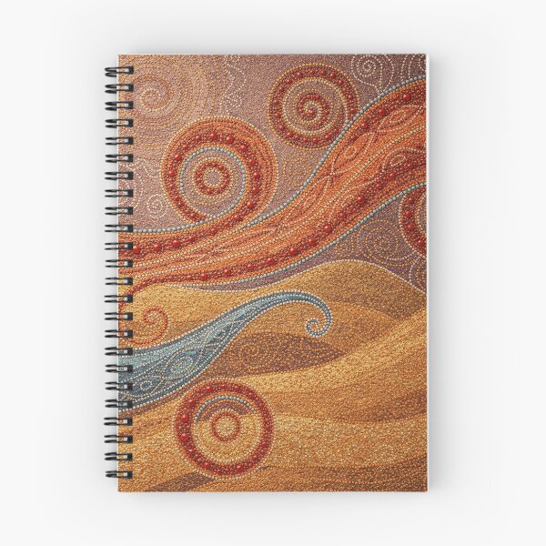 Item preview, Dreamtime Desert Currents | Aboriginal Dot Art Inspired Abstract Landscape designed and sold by GrinGalore.