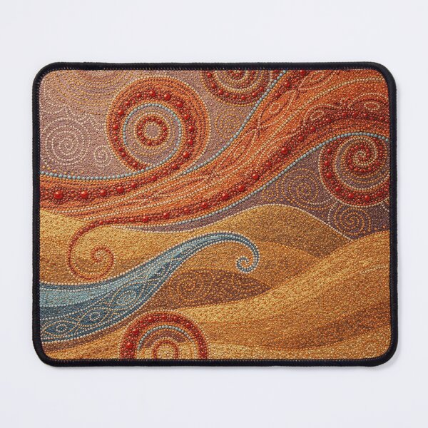 Item preview, Dreamtime Desert Currents | Aboriginal Dot Art Inspired Abstract Landscape designed and sold by GrinGalore.