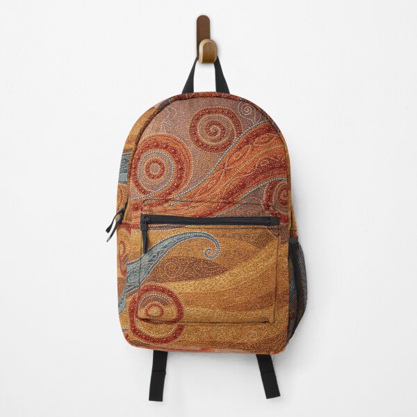 Item preview, Dreamtime Desert Currents | Aboriginal Dot Art Inspired Abstract Landscape designed and sold by GrinGalore.