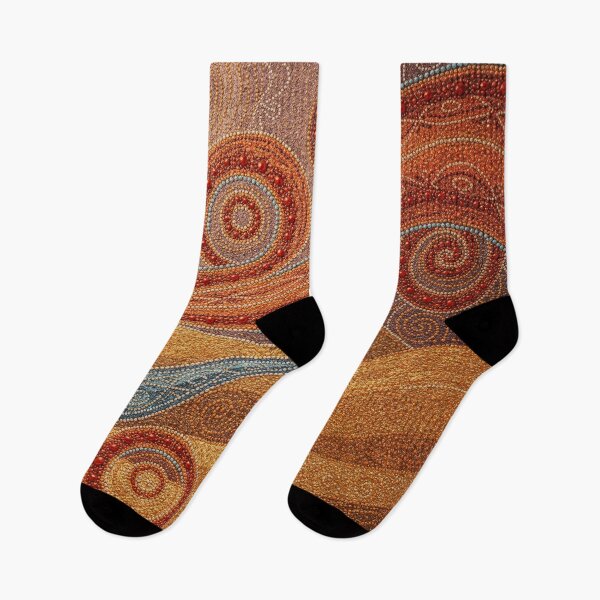 Item preview, Dreamtime Desert Currents | Aboriginal Dot Art Inspired Abstract Landscape designed and sold by GrinGalore.