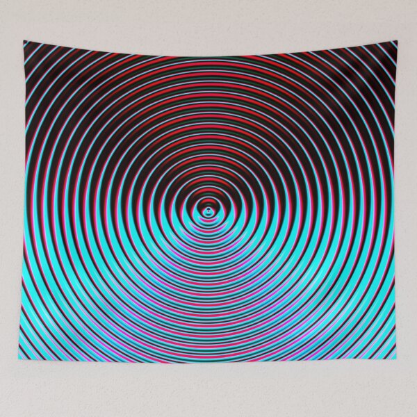 Item preview, Abstract Pattern "A metallic blue and red circle" designed and sold by Gluecknika.