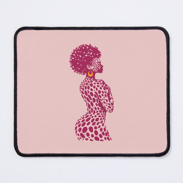 Item preview, Black Woman Pink African designed and sold by artCreativeColony.
