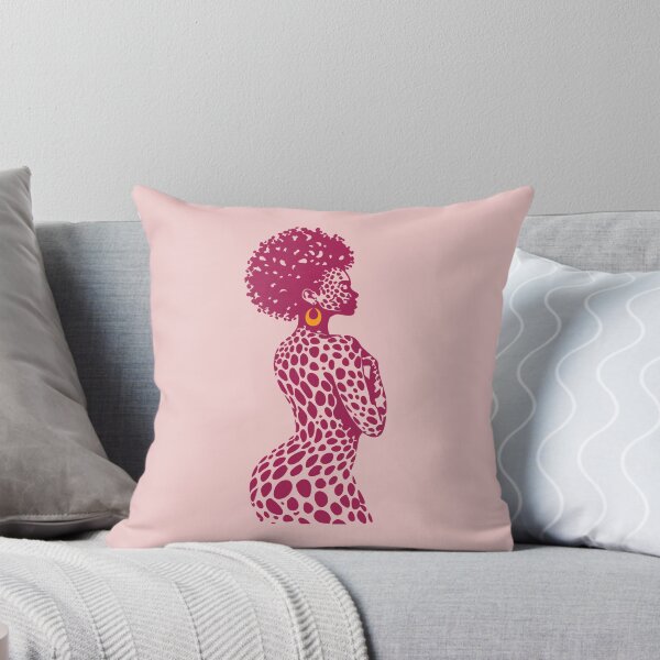 Item preview, Black Woman Pink African designed and sold by artCreativeColony.