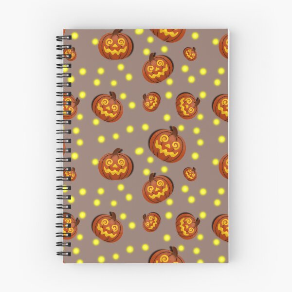 Item preview, Cute spiral Eye jack o lantern seamless Halloween pattern. designed and sold by RuwaDesignArt.